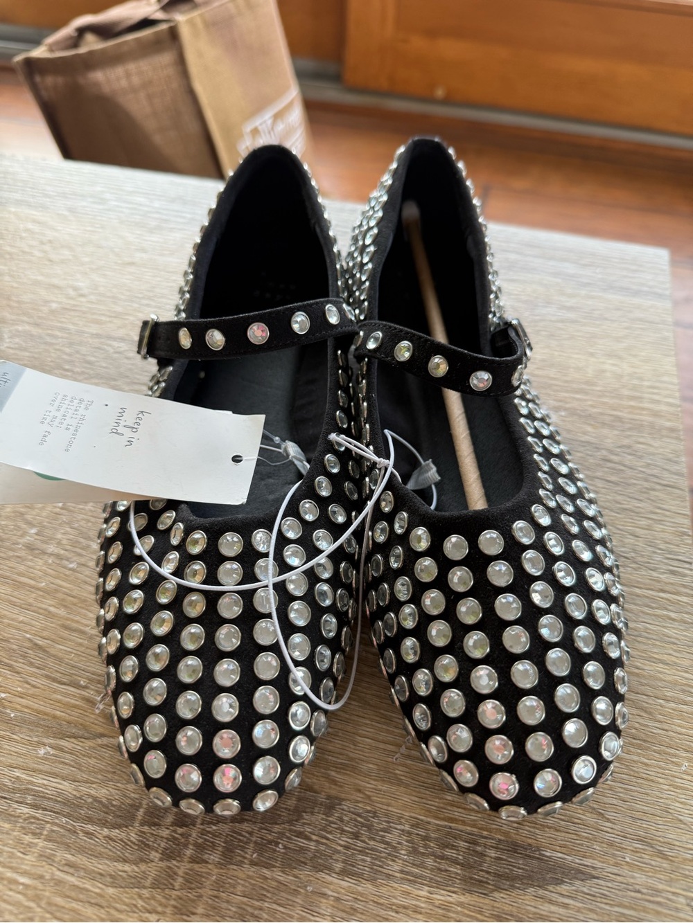 Black Jeweled Mary Jane Flats size 9.5 target new with tag + extra free gift